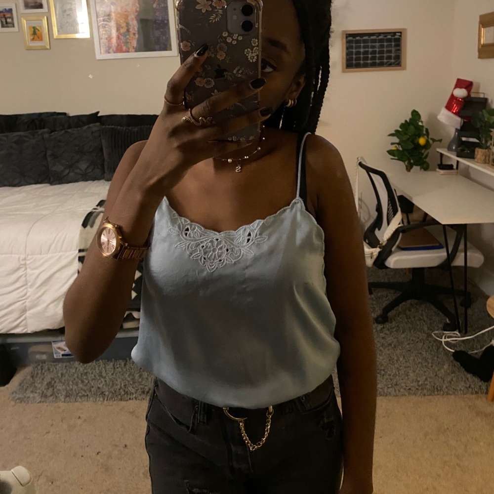 sky blue camisole